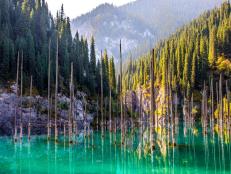 A landslide a century ago created this bizarre scenery.