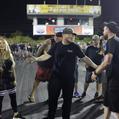 Kye and Lizzy chat with Boosted in between races.