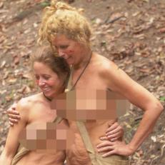 Trish and Jen hugging.