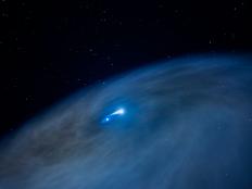 A long time ago, our universe was dark.It was just 380,000 years after the big bang. Up until that age, our entire observable cosmos was less than a millionth of its present size. All the material in the universe was compressed into that tiny volume, forcing it to heat up and become a plasma. But as the universe expanded and cooled, eventually the plasma changed into a neutral gas as the first atoms formed.