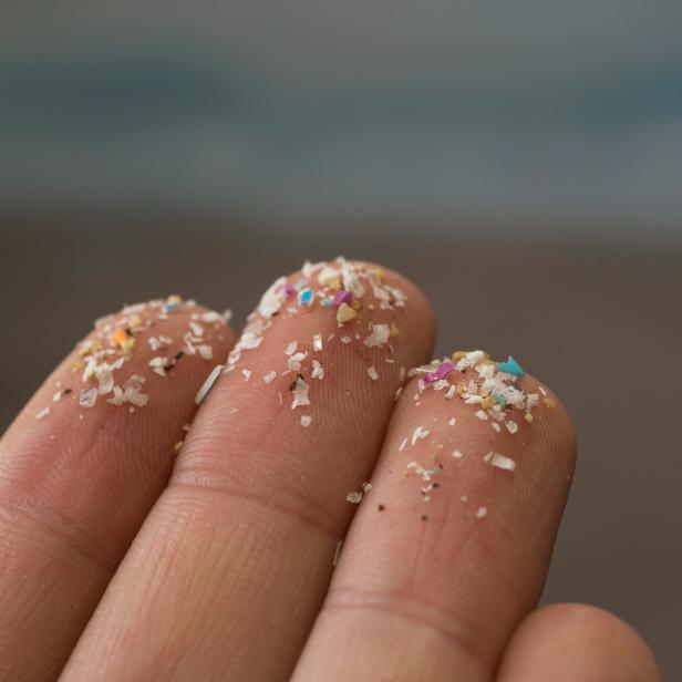 1390145767 Climate change idea. Soft focus on bunch of micro plastic that cannot be recycled.